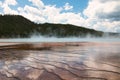 Beautiful prismatic hot spring in Yellowstone National Park Royalty Free Stock Photo