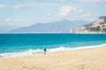 Beautiful pristine beach of Varigotti, Ligurian Sea, Italy