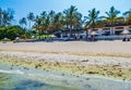 Beautiful ,pristine and Turquoise Maputo beach at Bilene with a lagoon and Indian Ocean meeting