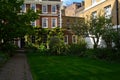 Beautiful private garden in summer/spring near Edwardian house Royalty Free Stock Photo