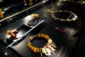 Beautiful products and jewelry made of amber in the Amber Museum in Gdansk