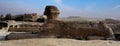 Beautiful profile of the Great Sphinx(Cairo, Giza Egypt) Famous stone statue dating back more than 4500 years