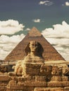 Beautiful profile of the Great Sphinx including Royalty Free Stock Photo