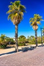 Beautiful promenade at the Playa de las Arenas beach of Valencia, Spain