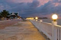 Beautiful promenade at sunset