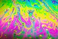 Beautiful psychedelic abstraction formed by light on the surface of a soap bubble Royalty Free Stock Photo