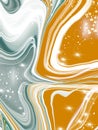 Beautiful psychedelic abstractions in soap foam. Trendy pattern, graphic peach brochure. Luxury illustration