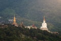 Beautiful public landmark, The 5 white buddha statue at Pratart Pasonkaew temple at Phetchabun, thailand