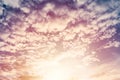 Beautiful puffy cloud twilight sky Royalty Free Stock Photo