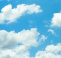 Beautiful puffy clouds with blue skies Royalty Free Stock Photo