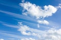 Stunning wispy clouds against azure sky Royalty Free Stock Photo