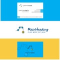Beautiful Pulley Logo and business card. vertical Design Vector Royalty Free Stock Photo