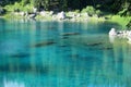 Beautiful pure blue water lake