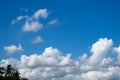 Beautiful pure clear blue sky white cloud in the autum Royalty Free Stock Photo