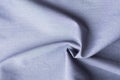 Beautiful pure organic cotton fabric laid out in concentric spiral pattern. Elegant blue gray pastel color. Sewing