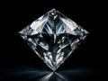 Beautiful pure and transparent diamond that reflects light