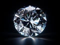 Beautiful pure and transparent diamond that reflects light