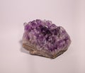 Beautiful and purple amethyst gemstone closeup