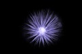 Beautiful purple big bang science object with glowing core