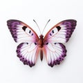 Lifelike Representation Of Purple-edged Copper Butterfly On White Surface