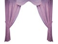 Beautiful purple curtain in a classic style. isolated