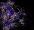 purple fractal chaos wave Royalty Free Stock Photo