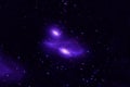 Beautiful purple galaxy in deep space. Elements of this image furnished by NASA were Royalty Free Stock Photo