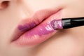 Beautiful purple lips Royalty Free Stock Photo