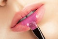 Beautiful purple lips Royalty Free Stock Photo