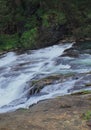 beautiful pykara waterfall or rapids, surrounded by lush green forest on nilgiri mountain foothills near ooty hill station