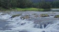 beautiful pykara waterfall or rapids, surrounded by lush green forest on nilgiri mountain foothills near ooty hill station