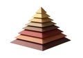 Beautiful pyramid stacked layers in earth tones create modern elegance Royalty Free Stock Photo