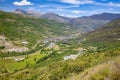 Beautiful Pyrenees mountain landscape from Spain, Catalonia. Village Sort