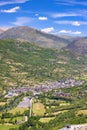 Beautiful Pyrenees mountain landscape from Spain, Catalonia. Village Sort