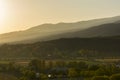 Beautiful Pyrinees mountain landscape at the golden hour