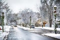 Beautiful Queen Street at Christmas time, Niagara on the Lake, Canada Royalty Free Stock Photo