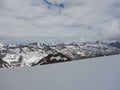 Still snowy spring nature in otztaler alps