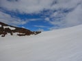 Still snowy spring nature in otztaler alps