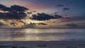 Beautiful quiet sunset on a tropical beach.