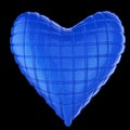 Beautiful quilted glossy leather heart shaped pillow. Fashion handmade concept for love, romance, valentines day