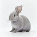 Beautiful Rabbit on White Background for Invitations and Posters.