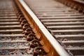 Beautiful rail tracks unique stock photograph