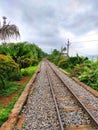 Beautiful railway track in Visakhapatnam park India Royalty Free Stock Photo