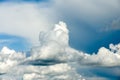 Beautiful rain clouds against a blue sky.