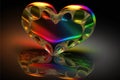 Beautiful rainbow color heart lovers seeking Love