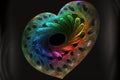 Beautiful rainbow color heart lovers seeking Love