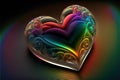 Beautiful rainbow color heart lovers seeking Love