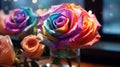 Beautiful Rainbow Colored Roses