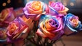 Beautiful Rainbow Colored Roses