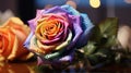 Beautiful Rainbow Colored Roses